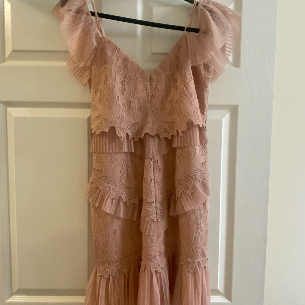 Elegant Pink Lace Dress